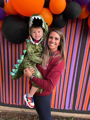 Gerina Mendoza and son A.J. enjoying Halloween festivities.